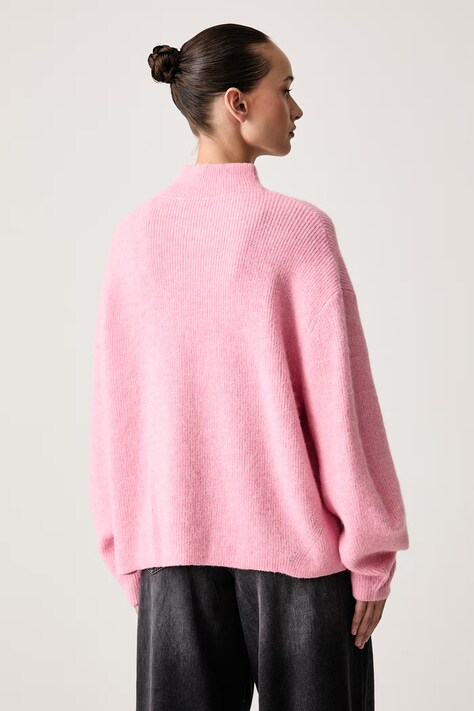 Tommy Jeans Sweter damski z wełną różowy DW0DW23349