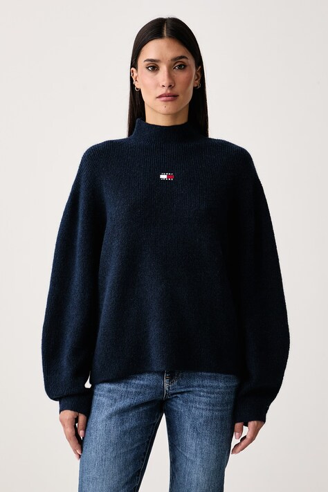 Tommy Jeans Sweter damski z wełną granatowy DW0DW23349
