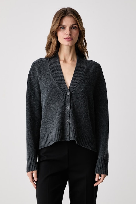 Tommy Hilfiger Cardigan elegante da donna con lana grigio WW0WW52309