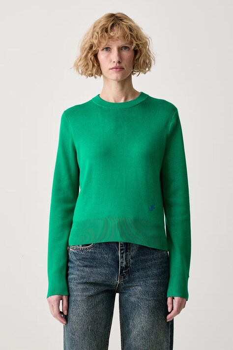 Tommy Hilfiger Sweter damski bawełniany zielony WW0WW52298