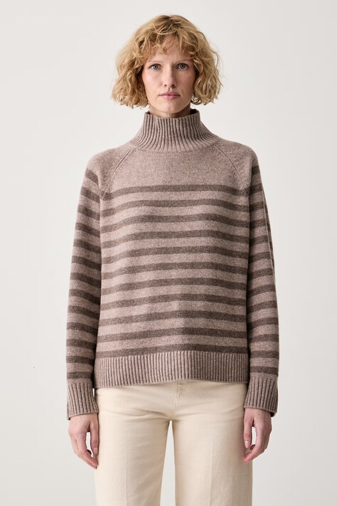 Tommy Hilfiger Sweter damski wełniany beżowy WW0WW52228