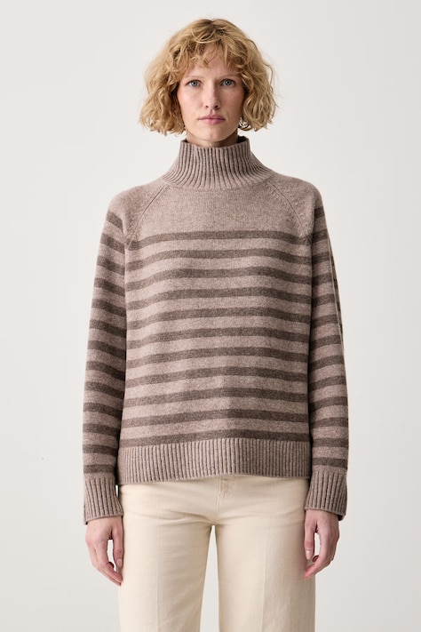 Tommy Hilfiger Sweter damski wełniany beżowy WW0WW52228