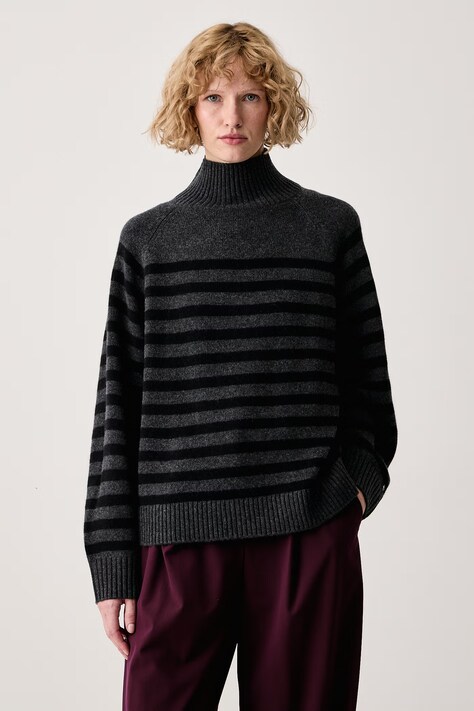 Tommy Hilfiger Pulover ženski volnen siv WW0WW52228