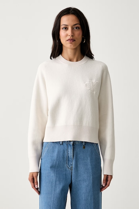 Calvin Klein Jeans maglione da donna con misto lana rosa LV047H320G