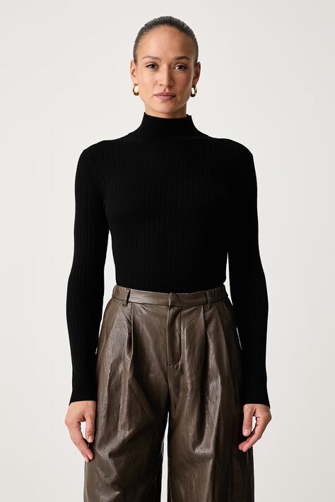 Calvin Klein Poludolčevita ženska vunena crna LV044H352G