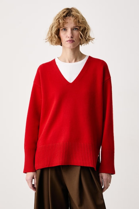 Calvin Klein Πουλόβερ γυναικείο μάλλινο κόκκινο LV044H325G