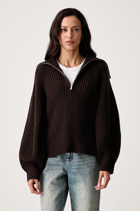 Armani Exchange Sveter dámsky s vlnou hnedý XW002889 AF16604