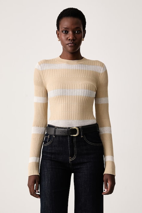 Sisley Sweter damski z wiskozą beżowy 1UJZL108T