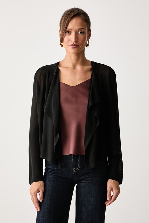 United Colors of Benetton Ζακέτα γυναικεία με βισκόζη μαύρη 13I8D605O