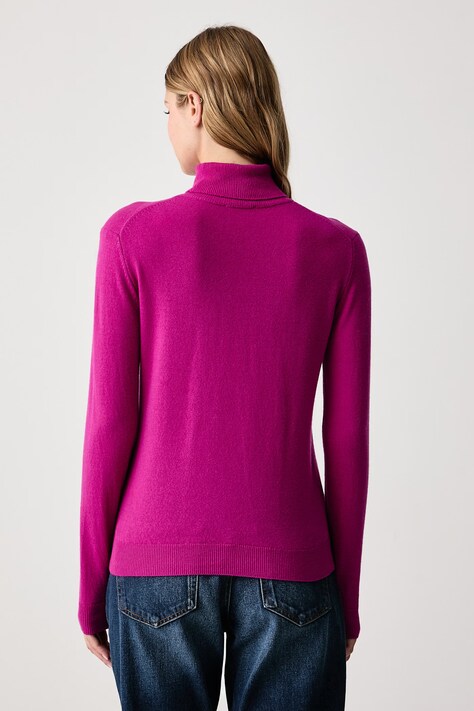 United Colors of Benetton Golf damski wełniany fioletowy 1P02D2348