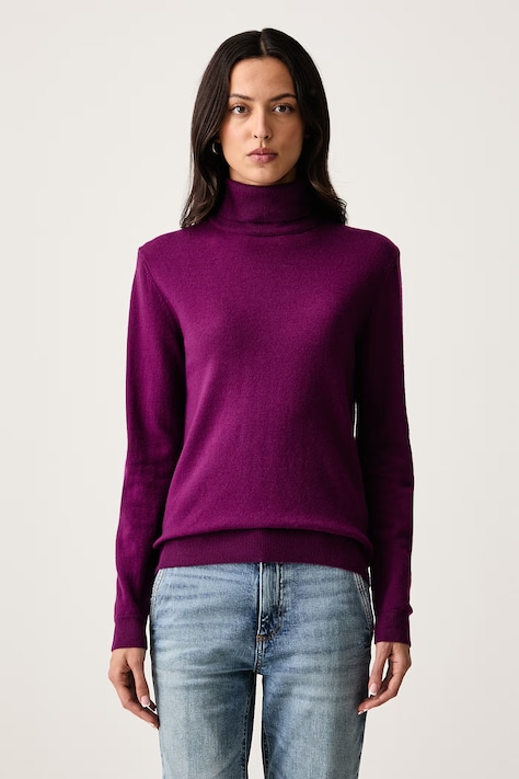 United Colors of Benetton Rolák dámsky vlnený fialový 1P02D2348