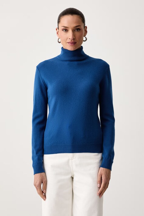 United Colors of Benetton Golf damski wełniany fioletowy 1P02D2348