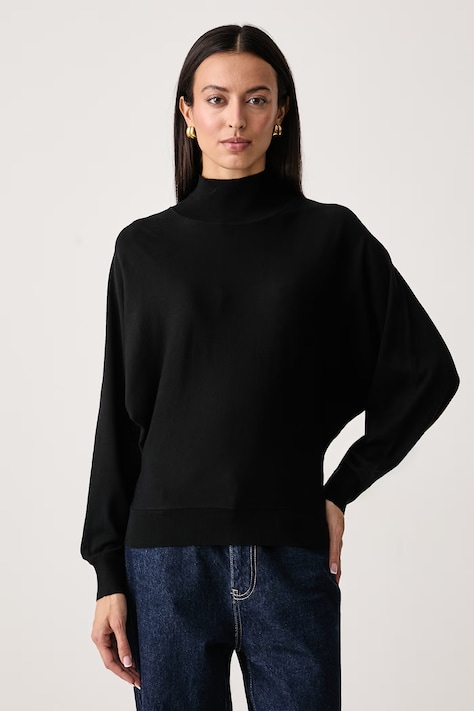 United Colors of Benetton Polpuli ženski z viskozo črn 135PD204S