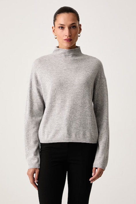 United Colors of Benetton Sweter damski wełniany szary 1I0FD204Y