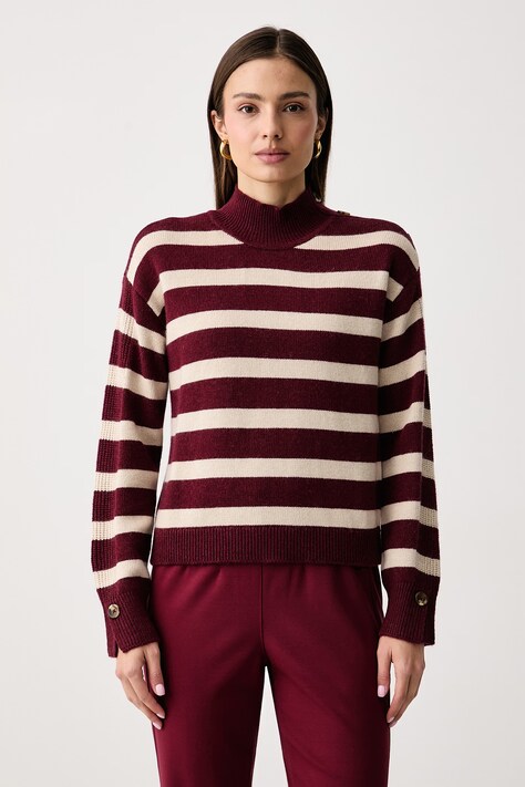 United Colors of Benetton Sweter damski z dodatkiem wełny multicolor 1S9ZE204X