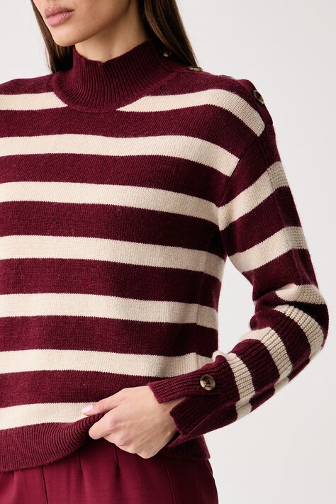 United Colors of Benetton Sweter damski z dodatkiem wełny multicolor 1S9ZE204X