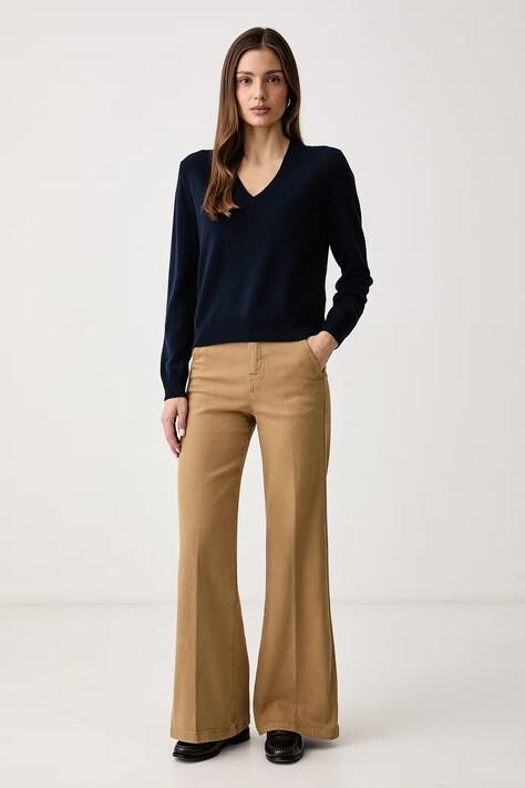 United Colors of Benetton Sweter damski wełniany granatowy 1002D403X