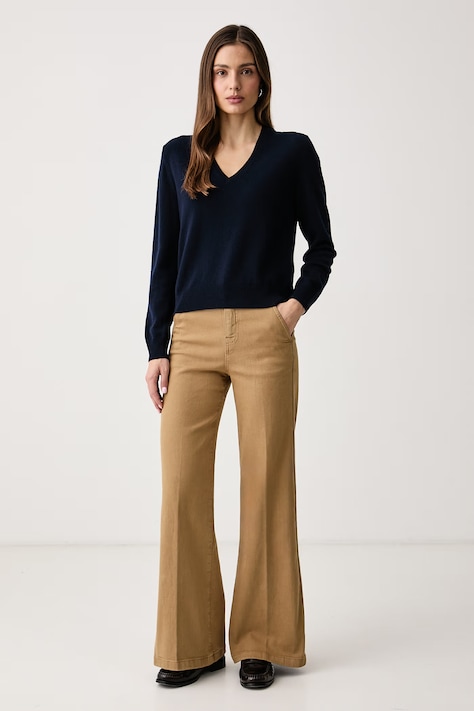United Colors of Benetton Sweter damski wełniany granatowy 1002D403X