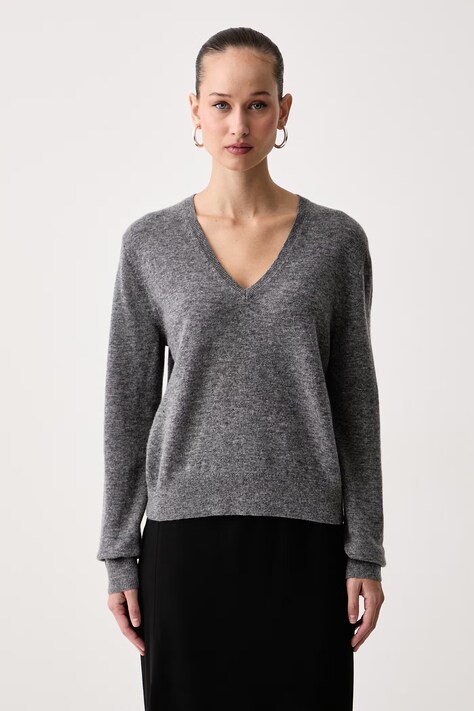 United Colors of Benetton Sweter damski wełniany szary 1002D403X