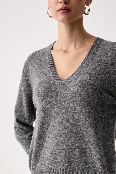 United Colors of Benetton Sweter damski wełniany szary 1002D403X
