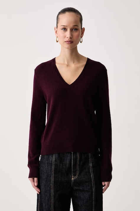 United Colors of Benetton Pulover pentru femei din lână burgund 1002D403X