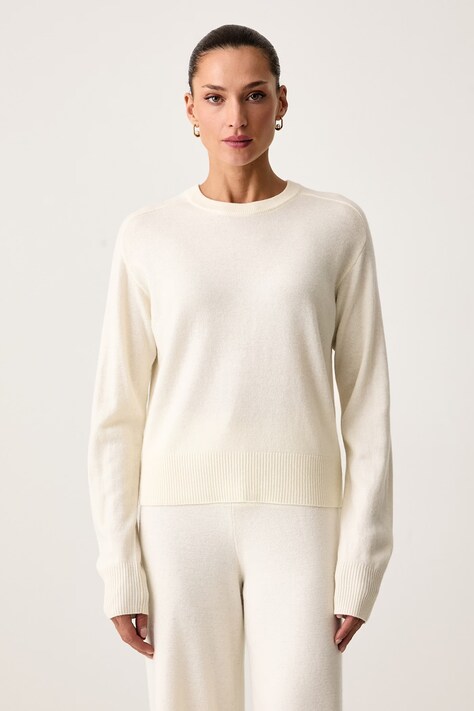 United Colors of Benetton Sweter damski z wełną beżowy 1B9YD10HK
