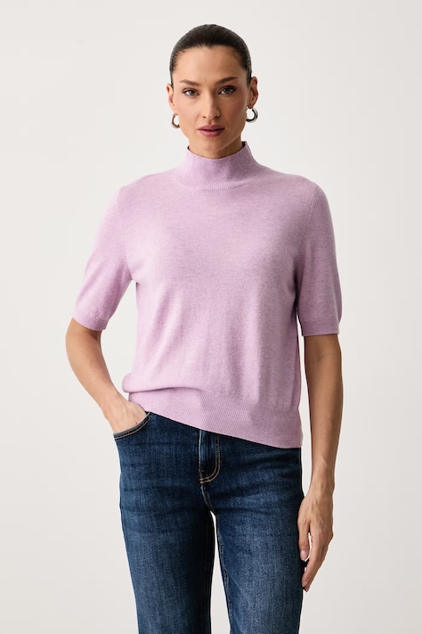United Colors of Benetton Pulover kratkih rukava za žene s vunom ljubičasti 1B9YD204U