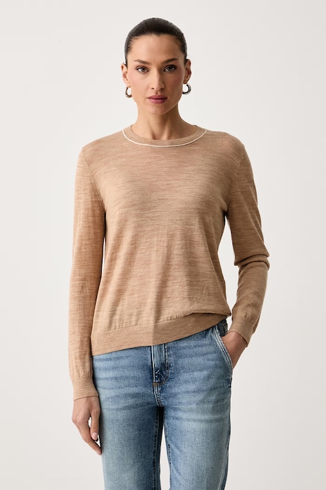 United Colors of Benetton Sweter damski wełniany pomarańczowy 1IOVE10HM