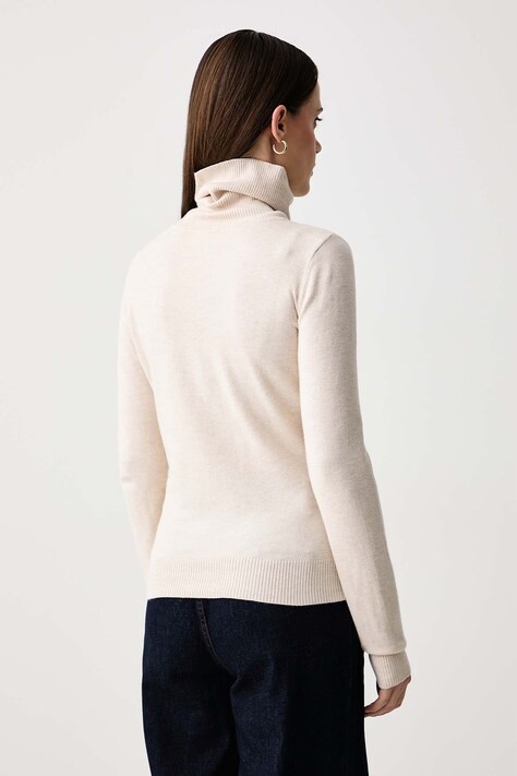 Gaudi Sweter damski z wiskozą beżowy 621BD53079