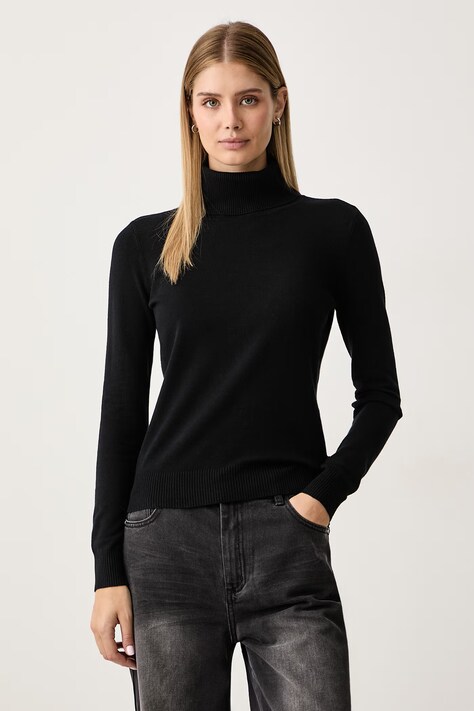 Gaudi Sweter damski z wiskozą czarny 621BD53079