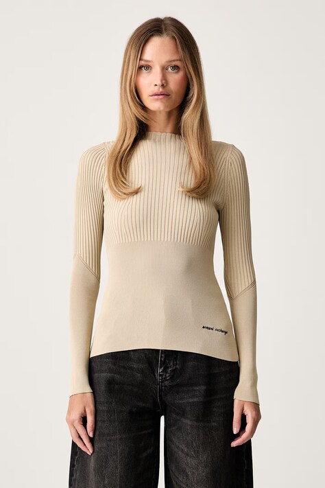 Armani Exchange sveter dámsky s viskózou modrý XW002627 AF10352