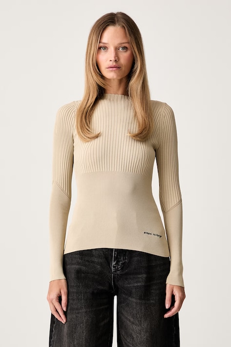 Armani Exchange sveter dámsky s viskózou modrý XW002627 AF10352