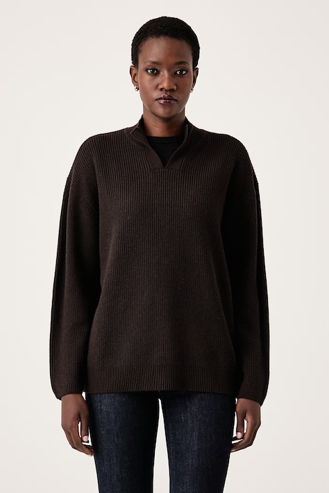 Trussardi Sweter damski z wełną brązowy M0186001265N