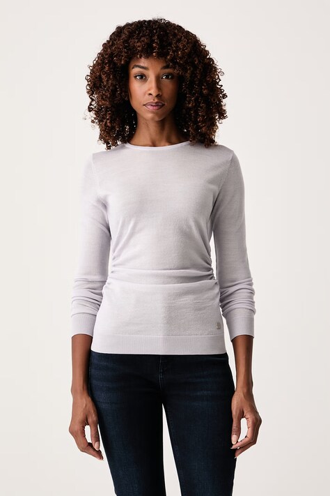 Trussardi Sweter damski wełniany szary M0196001266N