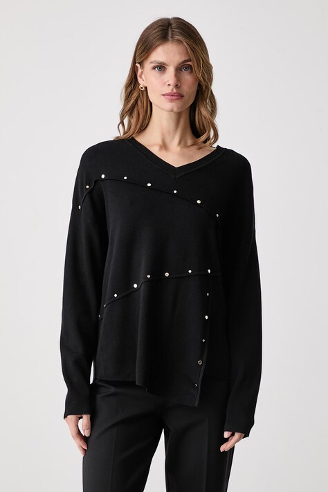 Joseph Ribkoff Sweter damski z wiskozą czarny 263961