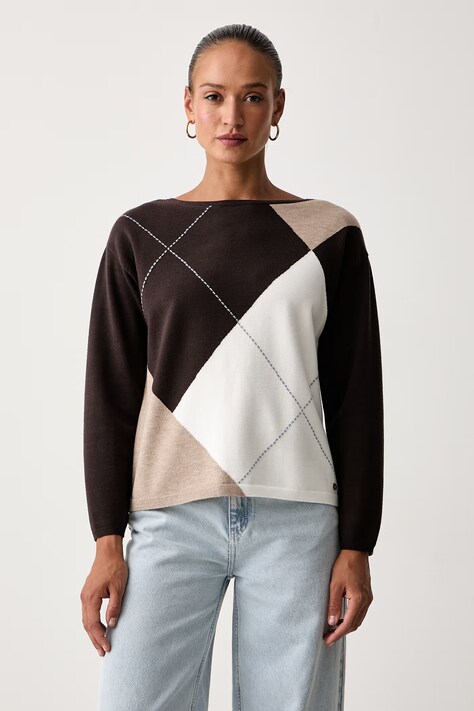 Joseph Ribkoff sweter damski z wiskozą brązowy 263948