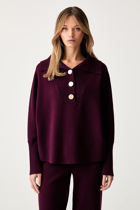 Joseph Ribkoff sweter damski z wiskozą fioletowy 263938