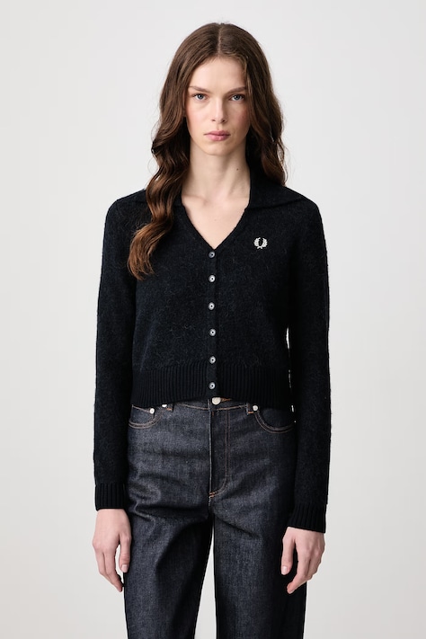 Fred Perry Kardigan damski z wełną granatowy K3166