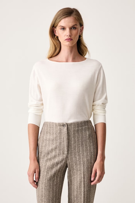 MM by Max Mara sweter damski wełniany MMLBUTTERFLY beżowy 2626366017600