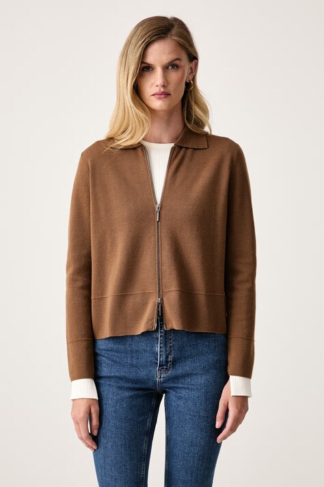 MM by Max Mara női gyapjú kardigán MMLSNACK barna 2626346017600