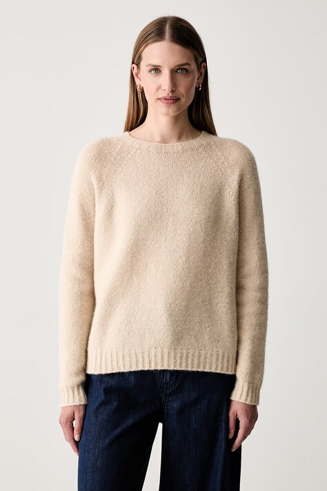 Weekend Max Mara sweter damski z dodatkiem wełny WKDGHIACCI beżowy 2625366211600