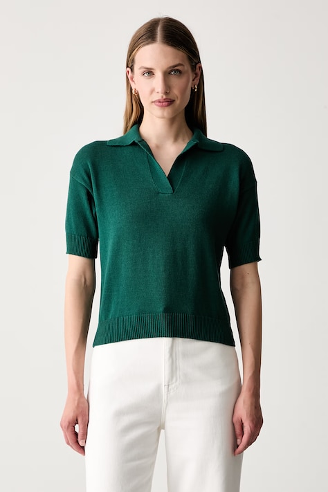 Weekend Max Mara polo damskie bawełniane WKDALBERO zielone 2625366151600