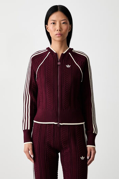 adidas Originals sweter rozpinany damski bordowy KR8941