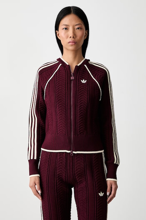adidas Originals cardigan pentru femei burgund KR8941