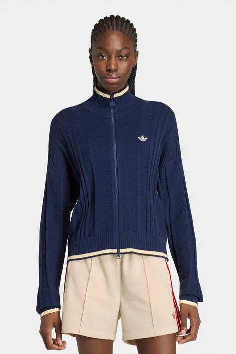 adidas Originals Ζακέτα Γυναικεία Cable Knit Firebird μπλε KT1864
