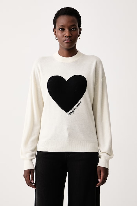 Zadig&Voltaire Pulover za žene od vune, s dodatkom kašmira SOULO bež KWSW03050
