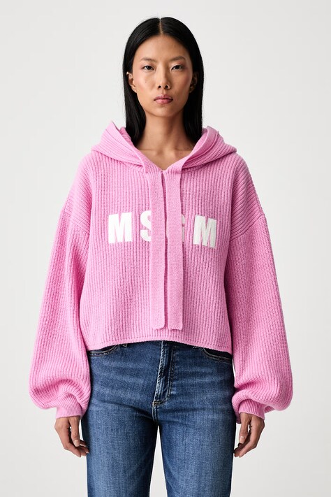 MSGM pulover za žene od vune rozi 4141MDM212.267757