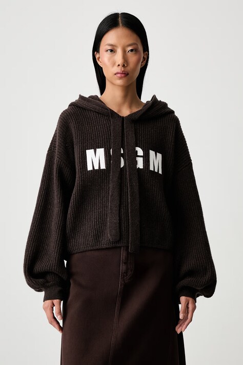 MSGM pulover za žene od vune smeđi 4141MDM212.267757