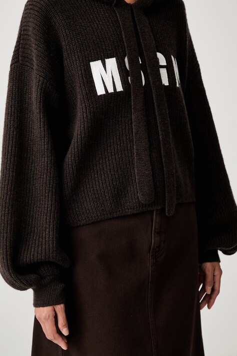 MSGM светр жіночий вовняний — AW26-SWDZHW, коричневий — фото 5