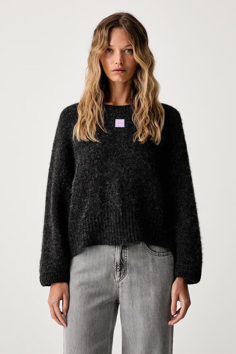 American Vintage sweter damski z wełną szary EAST18V